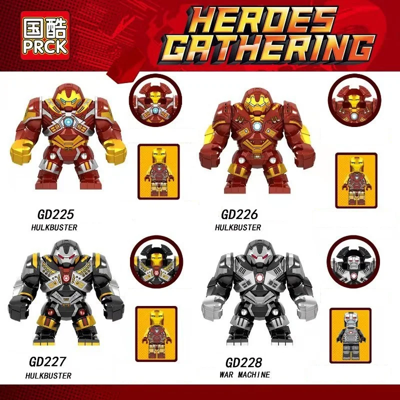 GD225-228 10pcs/lot Super Heroes Hulk Buster war machine sets building block Kid edcation model baby toys
GD225-228 10pcs/lot Super Heroes Hulk Buster war machine sets building block Kid edcation model baby toys