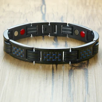 Male Stainless Steel Bracelets Bangles 4 Health Elements Germanium Magnetic Bracelets Fashion Jewelry Charm Wrist for Arthritis
Male Stainless Steel Bracelets Bangles 4 Health Elements Germanium Magnetic Bracelets Fashion Jewelry Charm Wrist for Arthritis