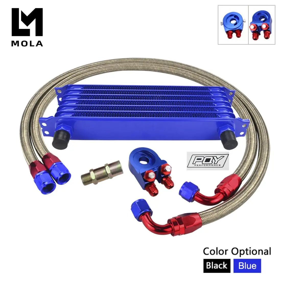 UNIVERSAL 7ROWS OIL COOLER KIT + OIL FILTER SANDWICH ADAPTER+ STAINLESS STEEL BRAIDED OIL HOSE WITH PQY STICKER+BOX
UNIVERSAL 7ROWS OIL COOLER KIT + OIL FILTER SANDWICH ADAPTER+ STAINLESS STEEL BRAIDED OIL HOSE WITH PQY STICKER+BOX