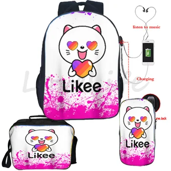 Likee Video App Backpack USB Charging Backpack Likee Like Bag USB Design Backpack Knapsack Laptop Backpack School Bag Teens Bag 
Likee Video App Backpack USB Charging Backpack Likee Like Bag USB Design Backpack Knapsack Laptop Backpack School Bag Teens Bag