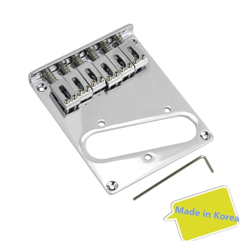 NEW Electric Guitar Bridge 6 Saddle Tele Bridge Chrome Body Through Strings Guitar Parts Accessories ,Made in Korea
NEW Electric Guitar Bridge 6 Saddle Tele Bridge Chrome Body Through Strings Guitar Parts Accessories ,Made in Korea