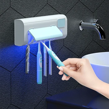 Wall Mounted Toothbrush Holder Extrusion Squeezer Portable UVC-LED Automatic Toothpaste Ultraviolet Disinfection Box
Wall Mounted Toothbrush Holder Extrusion Squeezer Portable UVC-LED Automatic Toothpaste Ultraviolet Disinfection Box
