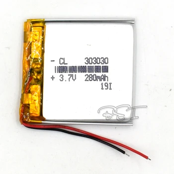 Rechargeable Li-Polymer lithium battery 3.7V 303030 280mAh Battery With PMC For Toy MP3 MP4 GPS Speaker LED Light Camera Reader
Rechargeable Li-Polymer lithium battery 3.7V 303030 280mAh Battery With PMC For Toy MP3 MP4 GPS Speaker LED Light Camera Reader