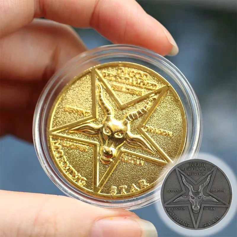 Lucifer Morning Star coin Satanic Pentecostal bage Coin Specie Cosplay Accessories Prop Cosplay Accessories Movie Costume
Lucifer Morning Star coin Satanic Pentecostal bage Coin Specie Cosplay Accessories Prop Cosplay Accessories Movie Costume