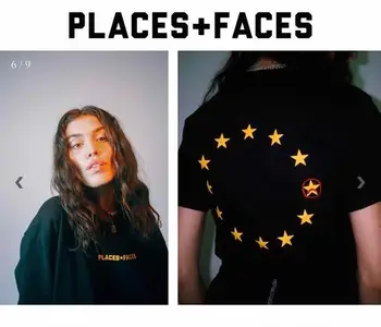 New P+F T Shirt Edition South Korean version of the same star print missing short-sleeved P+F tee loose PLACES+FACES t shirt
New P+F T Shirt Edition South Korean version of the same star print missing short-sleeved P+F tee loose PLACES+FACES t shirt