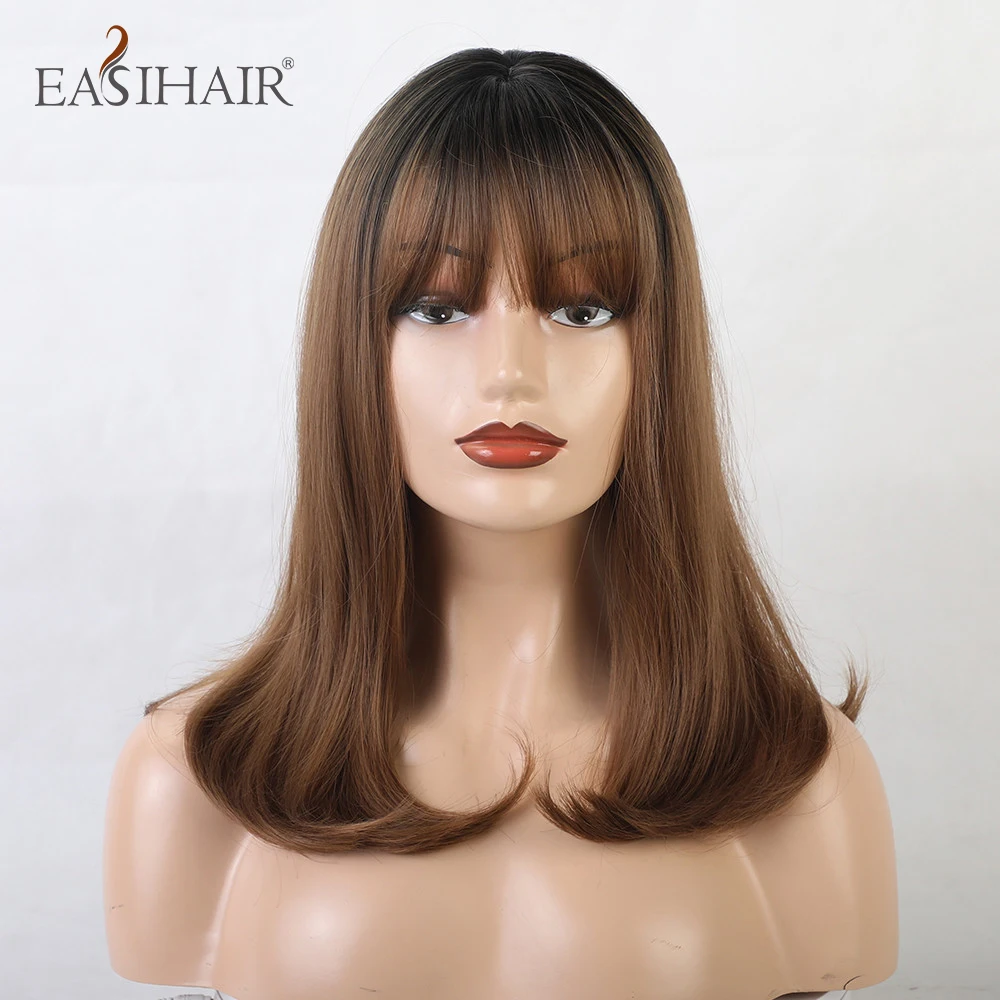 EASIHAIR Brown Straight Bob Synthetic Wigs with Bangs for Women Medium Length Hair Bob Wig Hair Heat Resistant Cosplay Wigs
EASIHAIR Brown Straight Bob Synthetic Wigs with Bangs for Women Medium Length Hair Bob Wig Hair Heat Resistant Cosplay Wigs