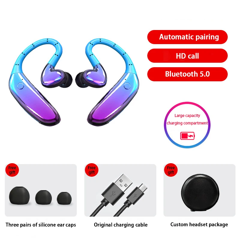 Dual Dynamic Wireless 5.0 Bluetooth Headset Single Ear Sports Overhead Waterproof Headphones for Xiaomi Redmi iPhone
Dual Dynamic Wireless 5.0 Bluetooth Headset Single Ear Sports Overhead Waterproof Headphones for Xiaomi Redmi iPhone