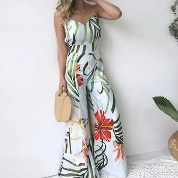 Women Jumpsuits Elegant Leaf Print V-neck Sleeveless Wide Leg High Waist Casual Clubwear Playsuit Monos de Fiesta 2020 New E
Women Jumpsuits Elegant Leaf Print V-neck Sleeveless Wide Leg High Waist Casual Clubwear Playsuit Monos de Fiesta 2020 New E