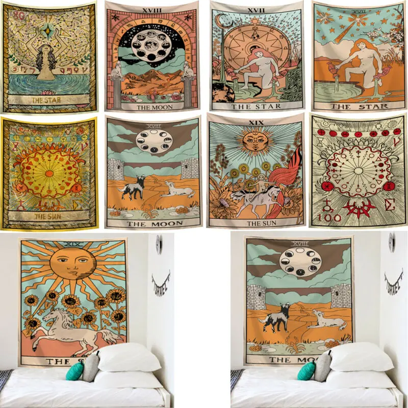 Neqest Tapestry Wall Hanging Polyester Tarot Card Pattern Blanket Tapestry Home Textile
Neqest Tapestry Wall Hanging Polyester Tarot Card Pattern Blanket Tapestry Home Textile