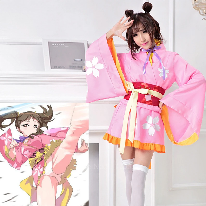 Japanese Style Anime Cosplay Kimono Yukata Women Sexy Obi Dress Cardigan Pink Kawaii Bathrobe Halloween Party Stage Dance Wear 
Japanese Style Anime Cosplay Kimono Yukata Women Sexy Obi Dress Cardigan Pink Kawaii Bathrobe Halloween Party Stage Dance Wear