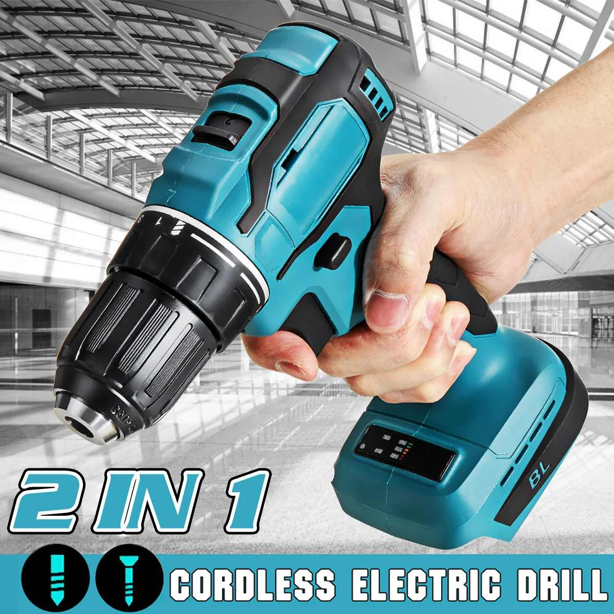 Drillpro 3 in 1 Brushless Cordless Electric Impact Drill Hammer 10mm 21+1 Torque Electric Screwdriver for Makita 18V Battery
Drillpro 3 in 1 Brushless Cordless Electric Impact Drill Hammer 10mm 21+1 Torque Electric Screwdriver for Makita 18V Battery