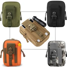 Molle militar bolsa cinto tático saco da cintura esporte ao ar livre à prova dwaterproof água saco do telefone dos homens casual ferramenta edc bolso caça fanny pacote(China)