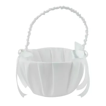 Romantic White Satin Bowknot PEARL Flower Girl Basket Wedding Ceremony Party
Romantic White Satin Bowknot PEARL Flower Girl Basket Wedding Ceremony Party