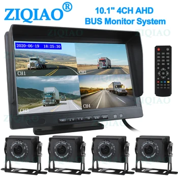 ZIQIAO 10" Truck Bus Security Surveillance System AHD 4CH Recorder DVR Monitor Vehicle Night Vision Rear View Camera A102
ZIQIAO 10" Truck Bus Security Surveillance System AHD 4CH Recorder DVR Monitor Vehicle Night Vision Rear View Camera A102
