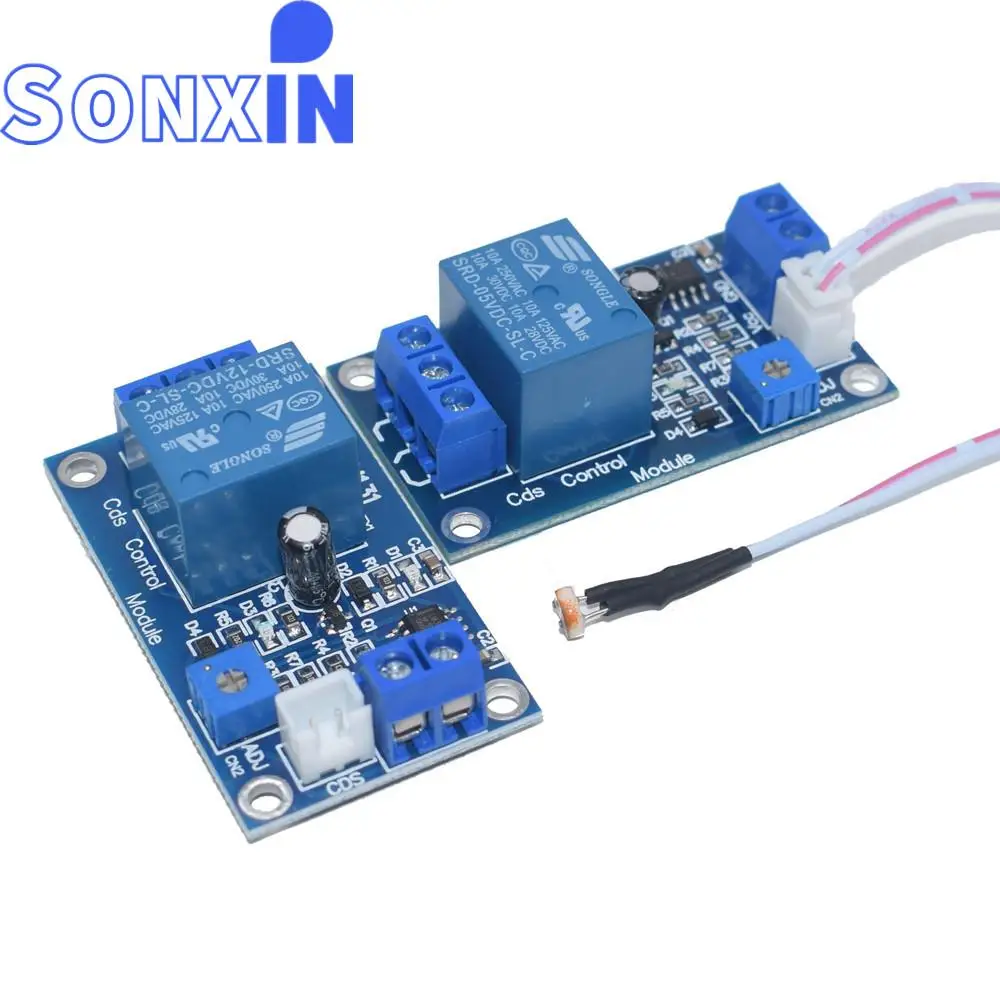 XH-M131 DC 5V / 12V Light Control Switch Photoresistor Relay Module Detection Sensor 10A brightness Automatic | Инструменты
