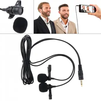 3.5MM Condenser Dual Microphone Mobile Phone DSLR Camera Clip-on Lapel Mini Microphone Headsets for Recording/Speaking/Lectures
3.5MM Condenser Dual Microphone Mobile Phone DSLR Camera Clip-on Lapel Mini Microphone Headsets for Recording/Speaking/Lectures