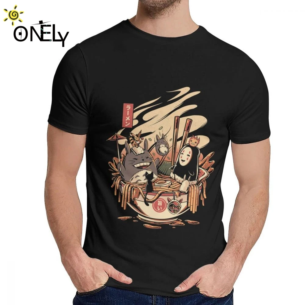 Футболка Crewneck для вечевечерние с рамен японский Миядзаки Хаяо Тоторо футболка