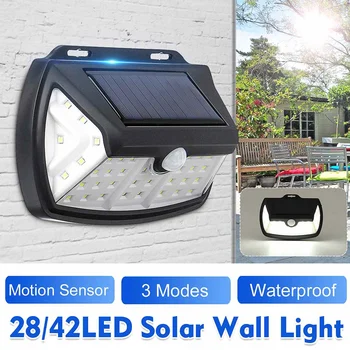 28/42LED Solar Wall Lamp PIR Motion Sensor Solar Light 3 Modes Waterproof IP65 Emergency Garden Yard Lamps Street Light
28/42LED Solar Wall Lamp PIR Motion Sensor Solar Light 3 Modes Waterproof IP65 Emergency Garden Yard Lamps Street Light