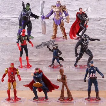 Avengers Action Figure Ironman Doctor Strange Thor Black Panther Thanos Tree Man Marvel PVC Collection Model Toy 10pcs/set
Avengers Action Figure Ironman Doctor Strange Thor Black Panther Thanos Tree Man Marvel PVC Collection Model Toy 10pcs/set