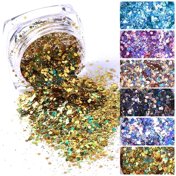 6pcs Mixed Nail Sequins Glitter Hexagon on Nails Gold Holo Mermaid Flakes Paillette 3D Spangles Tips for Gel Manicure CH1539-12
6pcs Mixed Nail Sequins Glitter Hexagon on Nails Gold Holo Mermaid Flakes Paillette 3D Spangles Tips for Gel Manicure CH1539-12