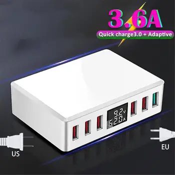 Travel Charger 6-USB Port Digital Display Extended Socket QC 3.0 Fast Charge Station Multi-Port USB Charging Plug
Travel Charger 6-USB Port Digital Display Extended Socket QC 3.0 Fast Charge Station Multi-Port USB Charging Plug