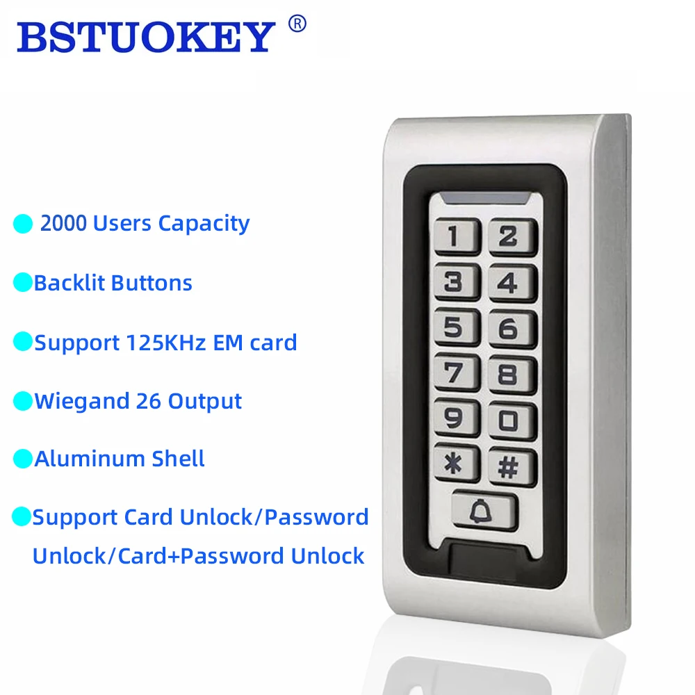 Keypad Access Controller Reader Security Password Wiegand 26 125khz ID 13.56mhz IC Card Door Control | Безопасность и защита