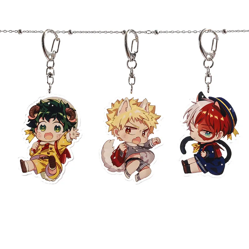 Игрушки Брелки Boku без мой герой Midoriya Izuku Bakugou Katsuki Todoroki шото милый брелок для