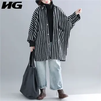 HG Bat Sleeve Stripe Autumn Winter Coat Women Plus Size Parka Fashion Literary Coats Vintage Women Clothes 2019 New Top XJ2199
HG Bat Sleeve Stripe Autumn Winter Coat Women Plus Size Parka Fashion Literary Coats Vintage Women Clothes 2019 New Top XJ2199