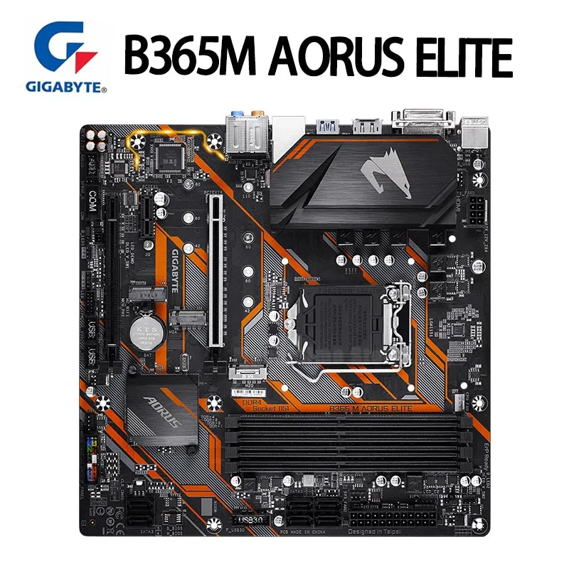Материнская плата LGA 1151 Gigabyte B365M AORUS ELITE Intel B365 Core i7/i5/i3 DDR4 64 Гб PCI-E 3 0 M.2 настольный