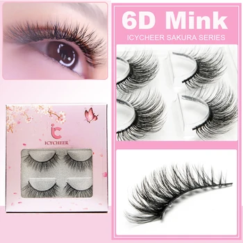 ICYCHEER Sakura 3 Pairs Eye Lashes Handmade Natural Fake Eyelashes 3D Mink Lashes Dramatic Makeup Cilios Maquiagem Gift Packing
ICYCHEER Sakura 3 Pairs Eye Lashes Handmade Natural Fake Eyelashes 3D Mink Lashes Dramatic Makeup Cilios Maquiagem Gift Packing