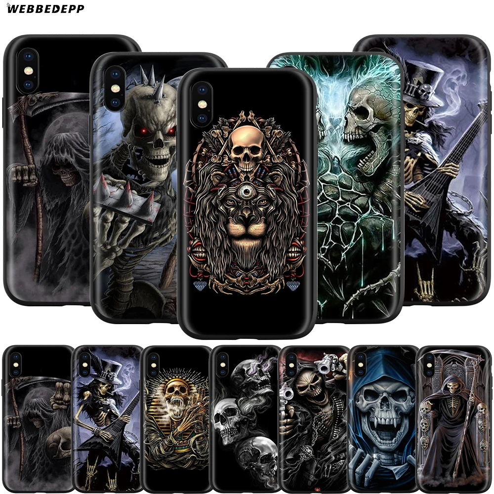Webbedepp Grim Reaper Skull Skeleton Case for Apple iPhone 11 Pro XS Max XR X 8 7 6 6S Plus 5 5S SE
Webbedepp Grim Reaper Skull Skeleton Case for Apple iPhone 11 Pro XS Max XR X 8 7 6 6S Plus 5 5S SE