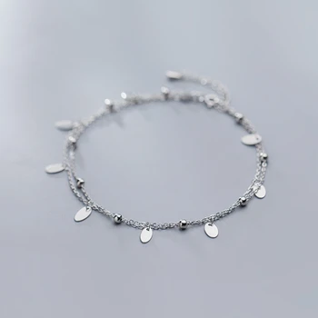 925 Sterling Silver Korean Fashion Double Layer Minimalist Oval Anklet Jewelry For Women Girls Daughter Gift
925 Sterling Silver Korean Fashion Double Layer Minimalist Oval Anklet Jewelry For Women Girls Daughter Gift