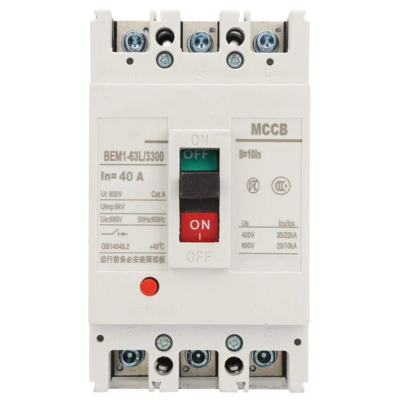 BEM1-63L40A Circuit Breaker 3P Integrated Circuit Breaker Air Break Switch with All Copper Contacts 800V
BEM1-63L40A Circuit Breaker 3P Integrated Circuit Breaker Air Break Switch with All Copper Contacts 800V