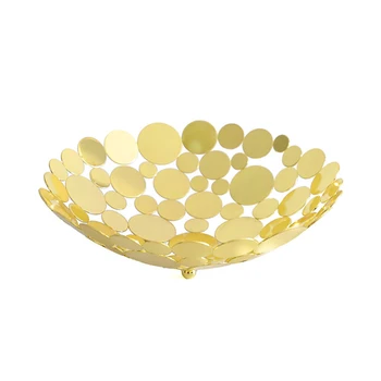 Nordic Fruit Basket Container Bowl Tray Gold Metal Candy Snacks Nuts Vegetable Storage Modern Creative Home Holder Table Storage 
Nordic Fruit Basket Container Bowl Tray Gold Metal Candy Snacks Nuts Vegetable Storage Modern Creative Home Holder Table Storage