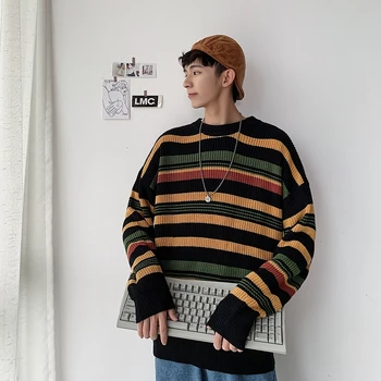 Men's sweater 2019 autumn and winter new warm handsome couple striped sweater youth personality fashion trend men's clothing
Men's sweater 2019 autumn and winter new warm handsome couple striped sweater youth personality fashion trend men's clothing