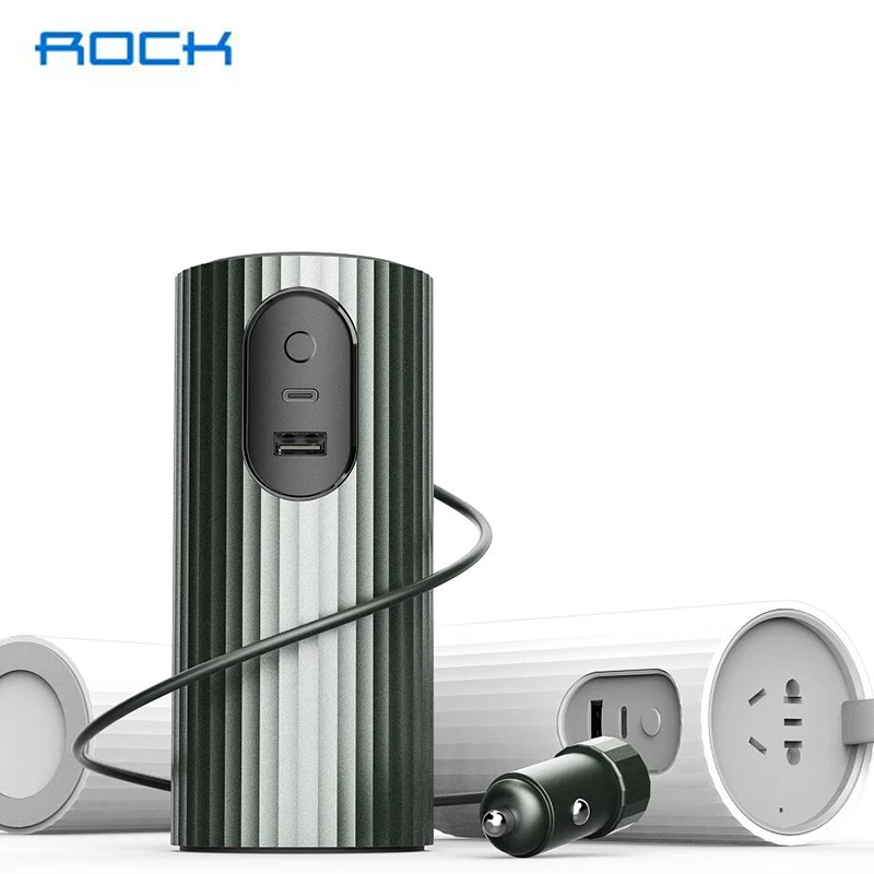 ROCK Type-C Car Charge USB Quick Charge Car Inverter 110W DC 12-14.5V AC 220V For iPhone 11 Pro Huawei P30 Xiaomi 9 S10 Note10
ROCK Type-C Car Charge USB Quick Charge Car Inverter 110W DC 12-14.5V AC 220V For iPhone 11 Pro Huawei P30 Xiaomi 9 S10 Note10