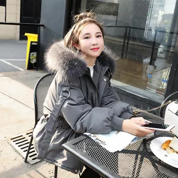 Jacket Woman Hooded Winter Big Fur Collar Down Coat Women Parka Short Thick Korean Overcoat Casacas Para Mujer
Jacket Woman Hooded Winter Big Fur Collar Down Coat Women Parka Short Thick Korean Overcoat Casacas Para Mujer
