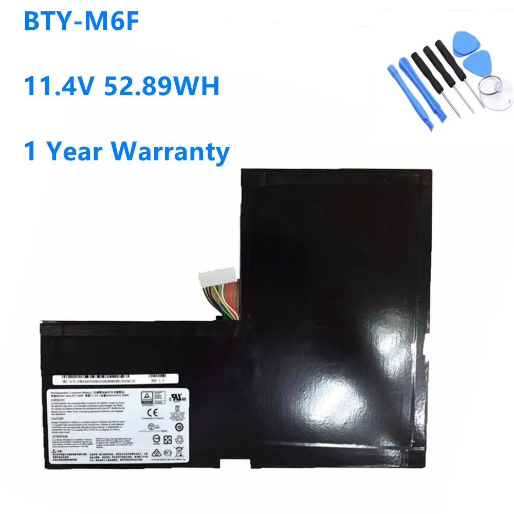 BTY-M6F Laptop Battery for MSI GS60 2PL 2QE 6QE 6QC MS-16H2 Battery BTY-M6F 11.4V 52.89WH/4640mAh
BTY-M6F Laptop Battery for MSI GS60 2PL 2QE 6QE 6QC MS-16H2 Battery BTY-M6F 11.4V 52.89WH/4640mAh