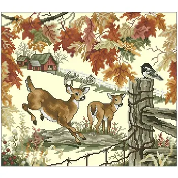 Fall deer patterns Counted Cross Stitch 11CT 14CT 18CT DIY Chinese Cross Stitch Kits Embroidery Needlework Sets
Fall deer patterns Counted Cross Stitch 11CT 14CT 18CT DIY Chinese Cross Stitch Kits Embroidery Needlework Sets