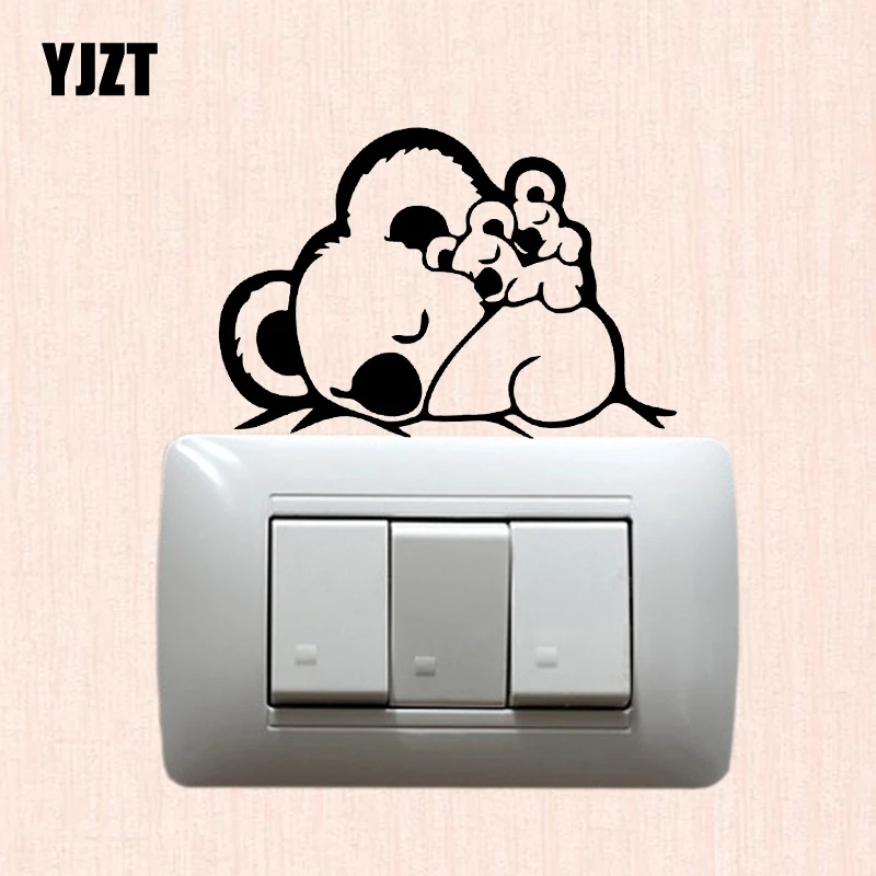 YJZT Koalas Family Wall Switch Sticker Vinyl Decal Decor Modern Art Cartoon Animal S19-0898 | Дом и сад