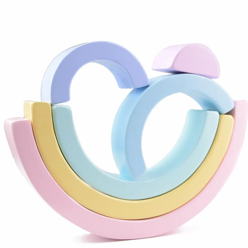 New Colorful Wood Rainbow Building Blocks Toys Creative Assembling Wooden Blocks Circle Set Educational Toys for Children
New Colorful Wood Rainbow Building Blocks Toys Creative Assembling Wooden Blocks Circle Set Educational Toys for Children