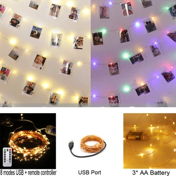 LED String light 3M 5M 10M 3AA Battery Powered with Photo Clip USB Copper Wire String Lights Fairy Light for Xmas Garland Party
LED String light 3M 5M 10M 3AA Battery Powered with Photo Clip USB Copper Wire String Lights Fairy Light for Xmas Garland Party