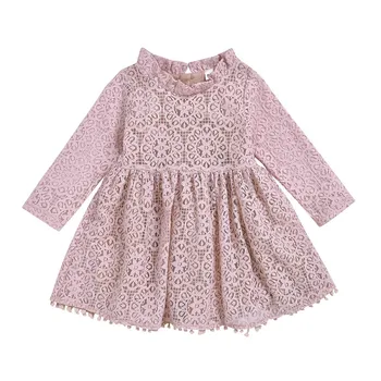 Autumn Casual Baby Girls Solid Print Long Sleeve Dress Kids Toddler Lace Design Princess Dresses 
Autumn Casual Baby Girls Solid Print Long Sleeve Dress Kids Toddler Lace Design Princess Dresses