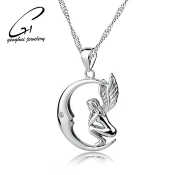 S925 Sterling Silver Moon Angel Necklace Hot Fashion Pendant
S925 Sterling Silver Moon Angel Necklace Hot Fashion Pendant