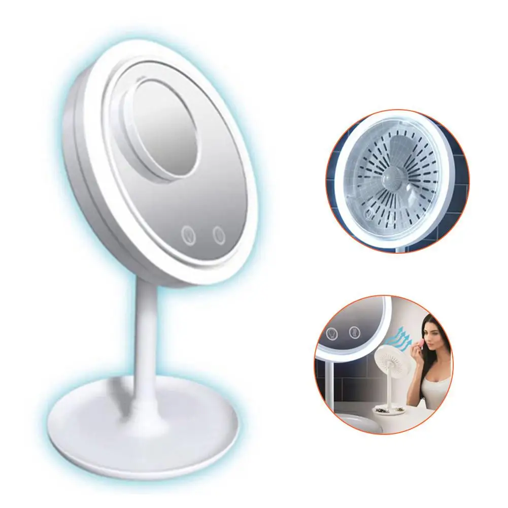 3 In 1 LED Lamp Desktop Sweat Free Makeup Mirror With Fan 360 Degree Adjustab LED Lights Touch Screen Makeup Mirror
3 In 1 LED Lamp Desktop Sweat Free Makeup Mirror With Fan 360 Degree Adjustab LED Lights Touch Screen Makeup Mirror