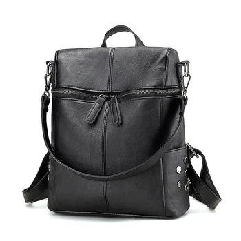Women Backpack Quality Leather School Bags For Teenager Backpack Girls Large School Vintage Solid Shoulder Bags
Women Backpack Quality Leather School Bags For Teenager Backpack Girls Large School Vintage Solid Shoulder Bags