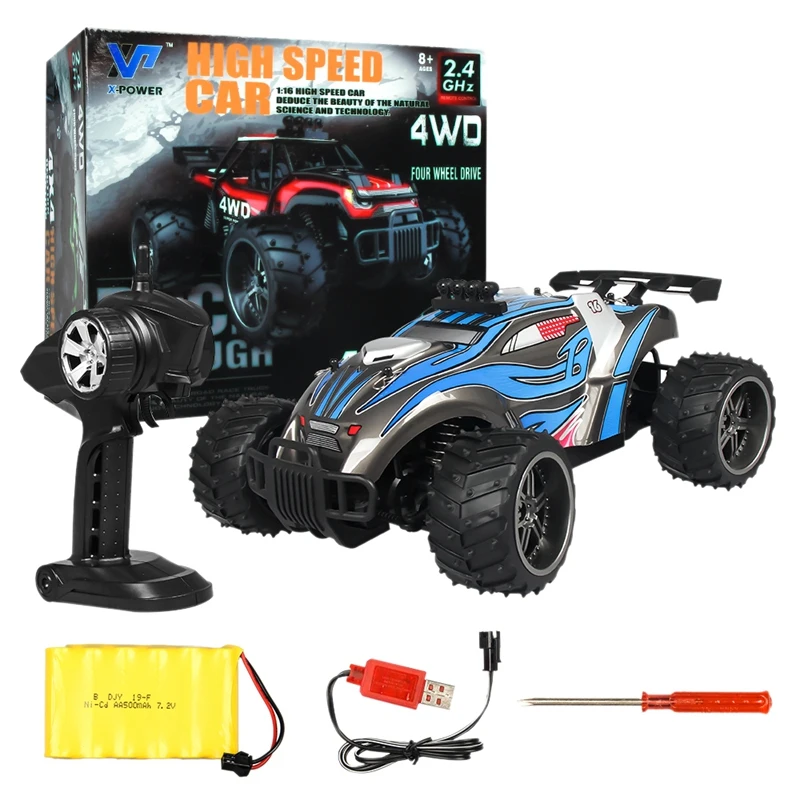 1/16 Large Foot Car Remote Control High-Speed Car Wireless Climbing Car Rechargeable 2.4G Four-Wheel Off-Road Vehicle Children's
1/16 Large Foot Car Remote Control High-Speed Car Wireless Climbing Car Rechargeable 2.4G Four-Wheel Off-Road Vehicle Children's