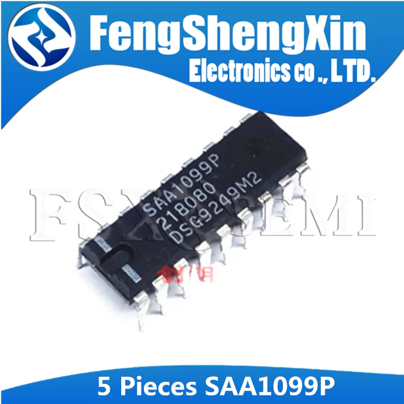 5pcs SAA1099P DIP-18 SAA1099 DIP18 1099P DIP MICROPROCESSOR CONTROLLED STEREO SOUND GENERATOR IC | Электронные компоненты и