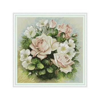 Pink Rose Flower Cross-Stitch-Kits 14CT 11CT Counted Embroidery Flower Canvas Sewing Needlework DIY HandiCrafts Home Decorations
Pink Rose Flower Cross-Stitch-Kits 14CT 11CT Counted Embroidery Flower Canvas Sewing Needlework DIY HandiCrafts Home Decorations