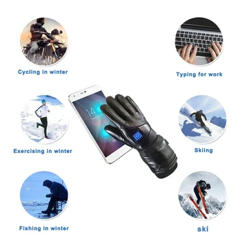 PU Leather Electric Heated Gloves Winter Warmer with Rechargeable Battery for Motorcycle Popular
PU Leather Electric Heated Gloves Winter Warmer with Rechargeable Battery for Motorcycle Popular